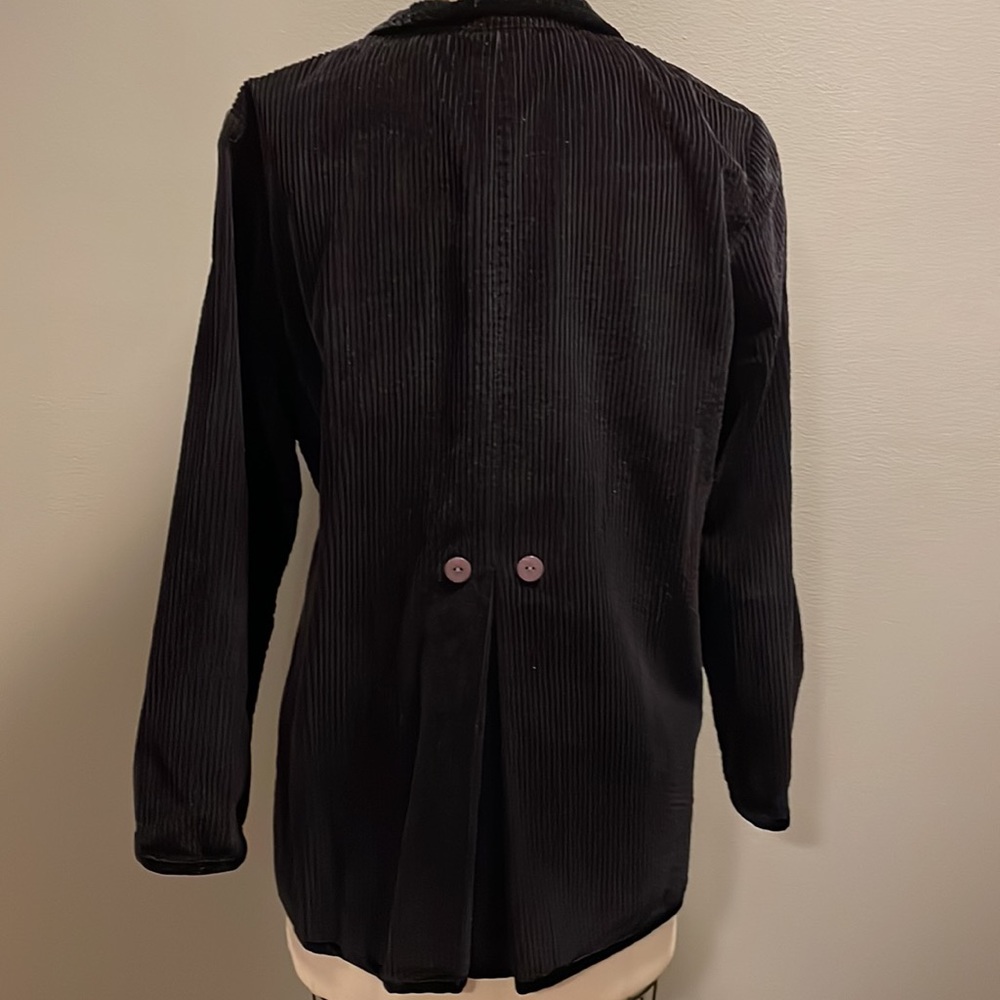 J Jill long sleeve corduroy blazer dark plum - Picture 4 of 7